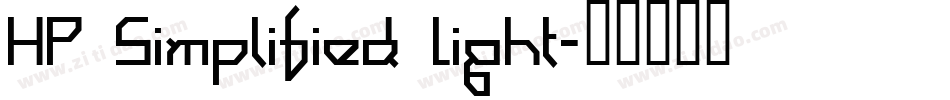 HP Simplified Light字体转换